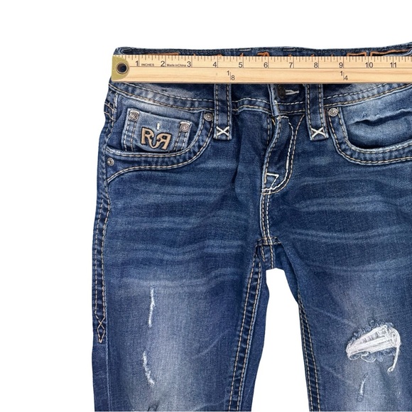 Women's Rock Revival Distressed Straight Leg Joyelle Jeans - Picture 4 of 7